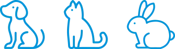 犬猫うさぎのイラスト