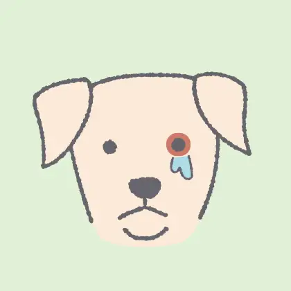 眼が赤い犬